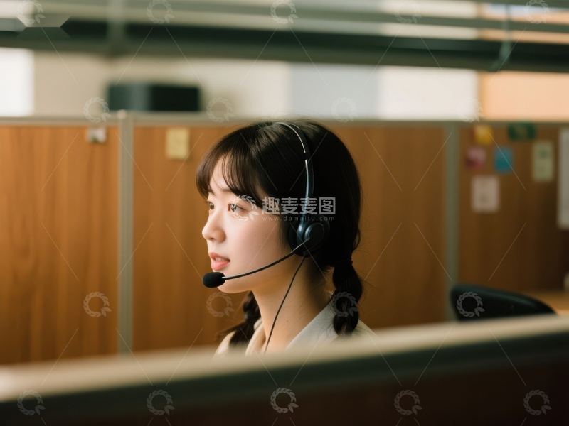 高清大图下载【趣麦麦图】办公室中的客服人员