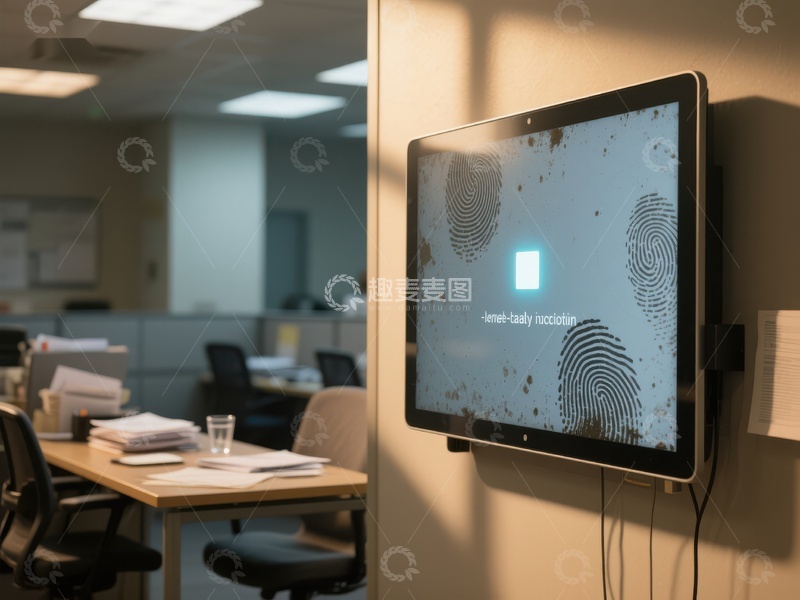 高清大图下载【趣麦麦图】办公室内的指纹识别显示屏