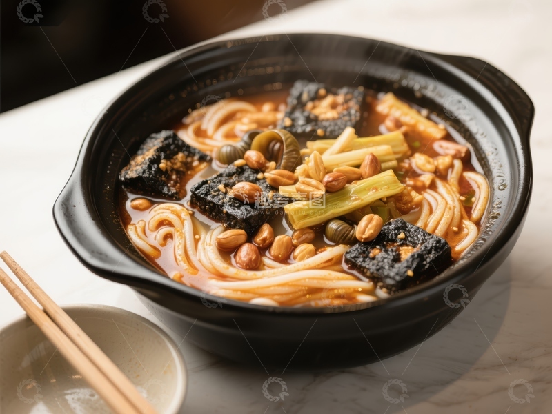 高清大图下载【趣麦麦图】热腾腾的麻辣豆腐面