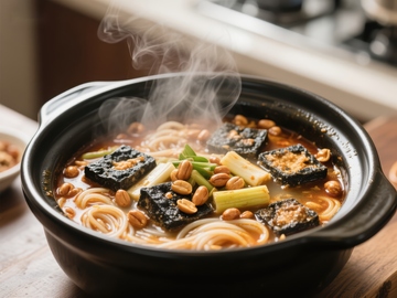 热气腾腾的韩式石锅拌饭