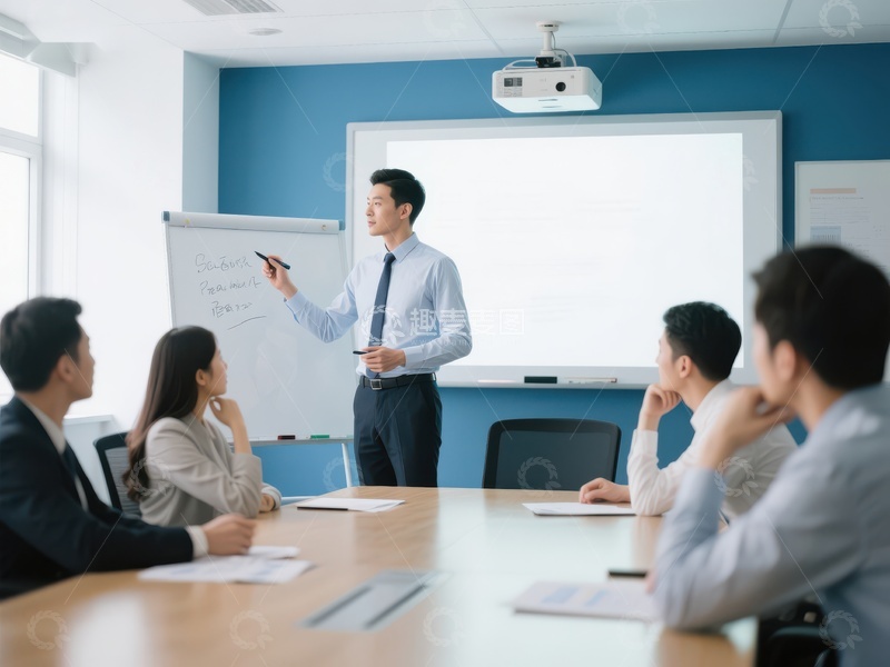 高清大图下载【趣麦麦图】商务会议中的演讲与讨论