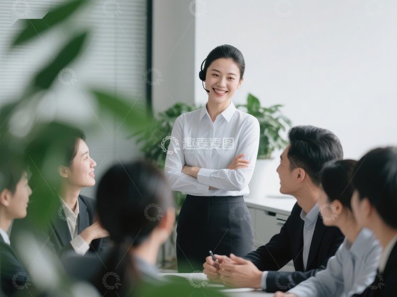 高清大图下载【趣麦麦图】商务会议中的女性领导者