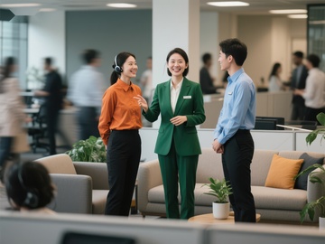 职场人士交流互动