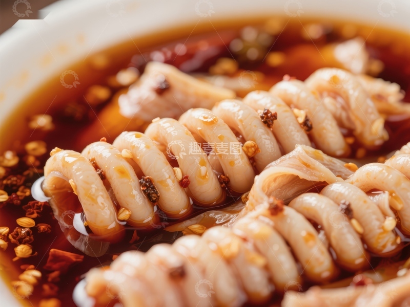 高清大图下载【趣麦麦图】麻辣鱿鱼卷，鲜香四溢的美食