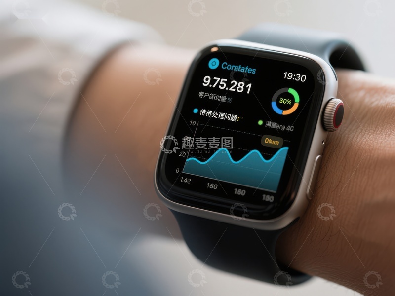高清大图下载【趣麦麦图】智能手表显示健康数据