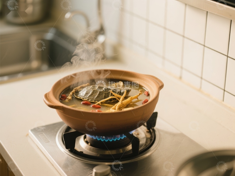 高清大图下载【趣麦麦图】砂锅炖煮滋补汤品