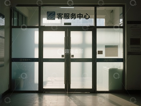 客服务中心玻璃门入口