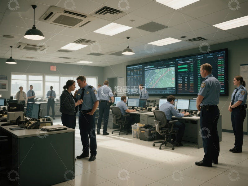 高清大图下载【趣麦麦图】监控中心工作人员讨论