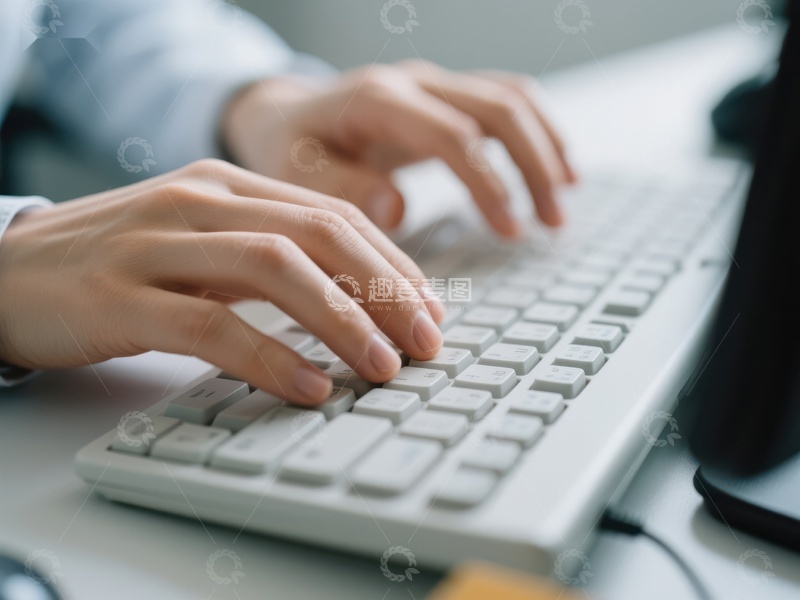 高清大图下载【趣麦麦图】双手在键盘上快速打字