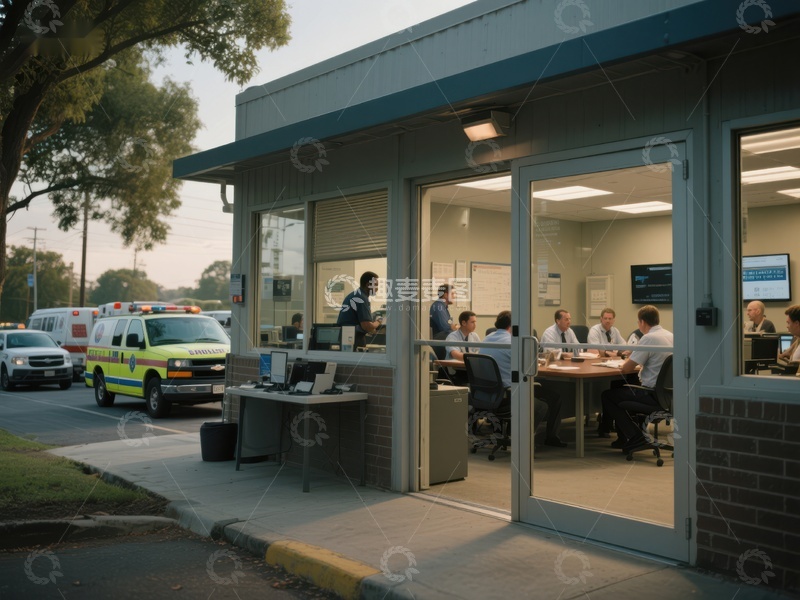 高清大图下载【趣麦麦图】紧急响应中心内部工作场景