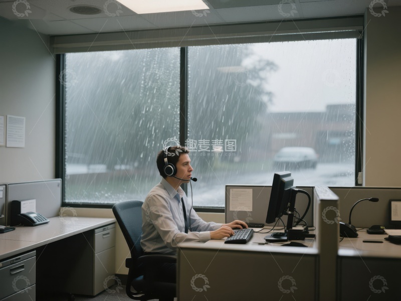 高清大图下载【趣麦麦图】办公室内工作人员专注工作