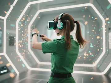 虚拟现实体验中的女性