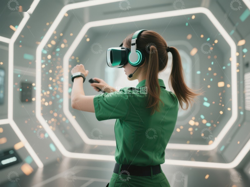 高清大图下载【趣麦麦图】虚拟现实体验中的女性