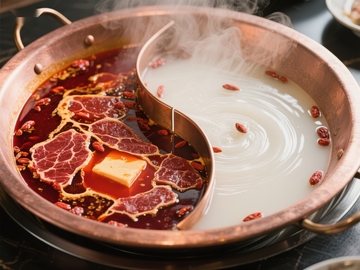 鸳鸯火锅：麻辣与清汤的完美结合