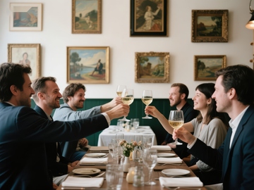 商务人士举杯庆祝