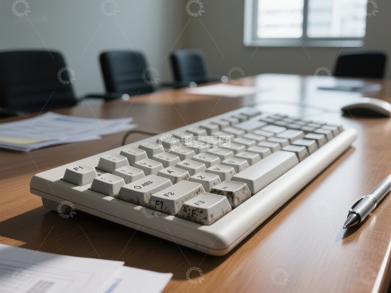 高清大图下载【趣麦麦图】会议室中的键盘与文件