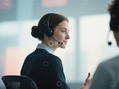 客服人员专注工作