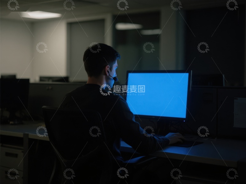 高清大图下载【趣麦麦图】办公室内专注工作的身影