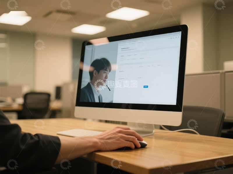 高清大图下载【趣麦麦图】办公室内员工使用电脑工作