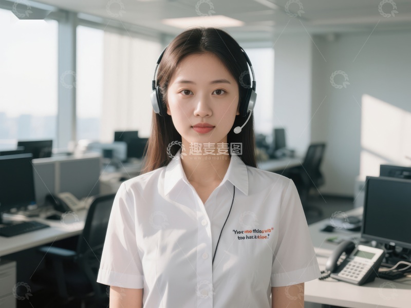 高清大图下载【趣麦麦图】办公室中的客服人员