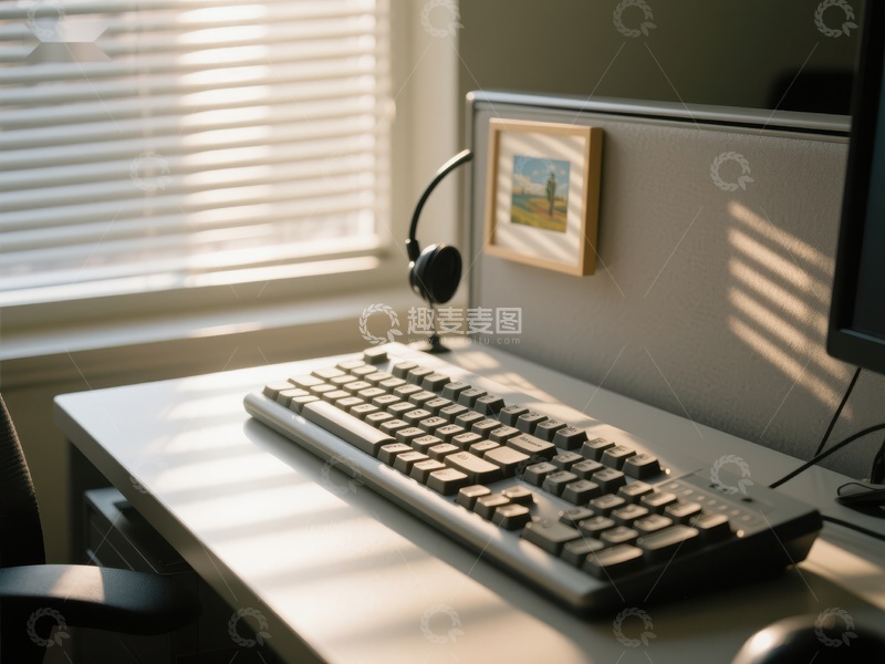 高清大图下载【趣麦麦图】阳光洒落的办公桌