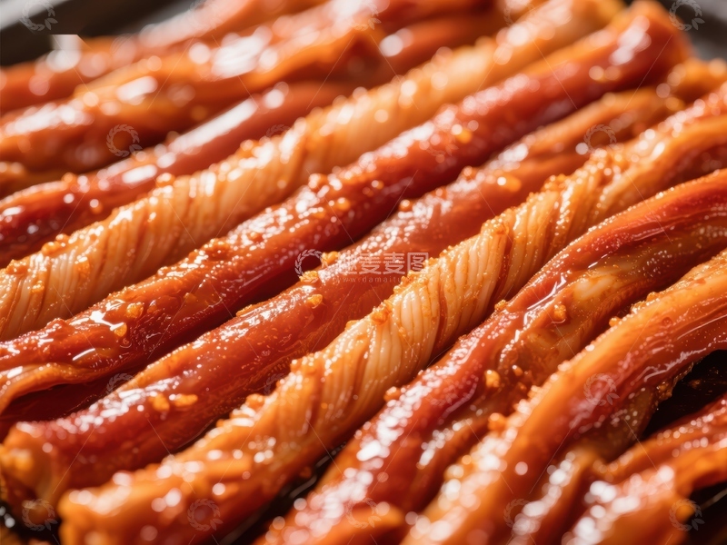 高清大图下载【趣麦麦图】烤制的香辣鸭脖特写