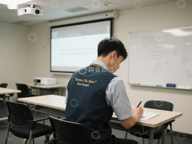 高清大图下载【趣麦麦图】学生在教室专注笔记