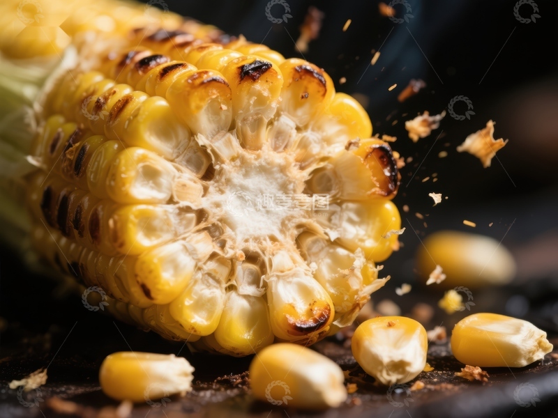 高清大图下载【趣麦麦图】烤玉米粒爆落瞬间