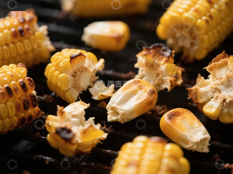 高清大图下载【趣麦麦图】烤玉米粒的美味瞬间