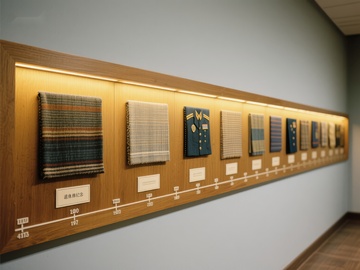 历史制服面料展示墙