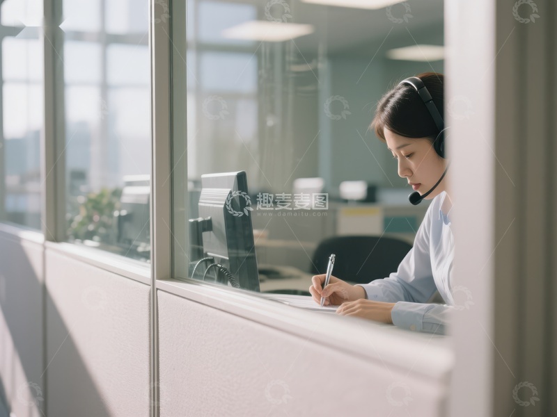 高清大图下载【趣麦麦图】办公室内工作人员专注工作