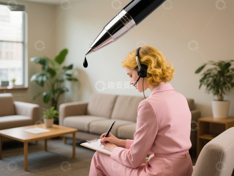 高清大图下载【趣麦麦图】办公室中专注工作的女性