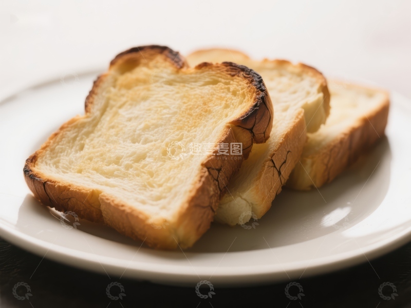 高清大图下载【趣麦麦图】金黄色烤面包片