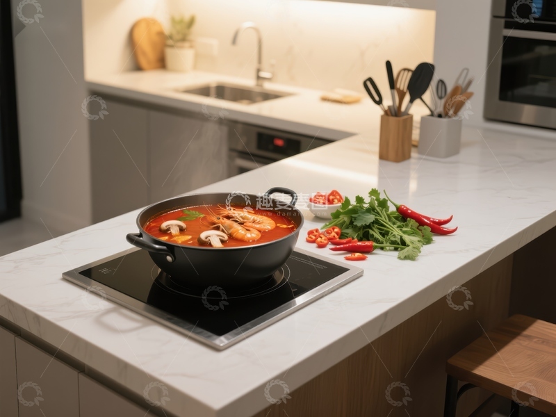 高清大图下载【趣麦麦图】现代厨房烹饪美食