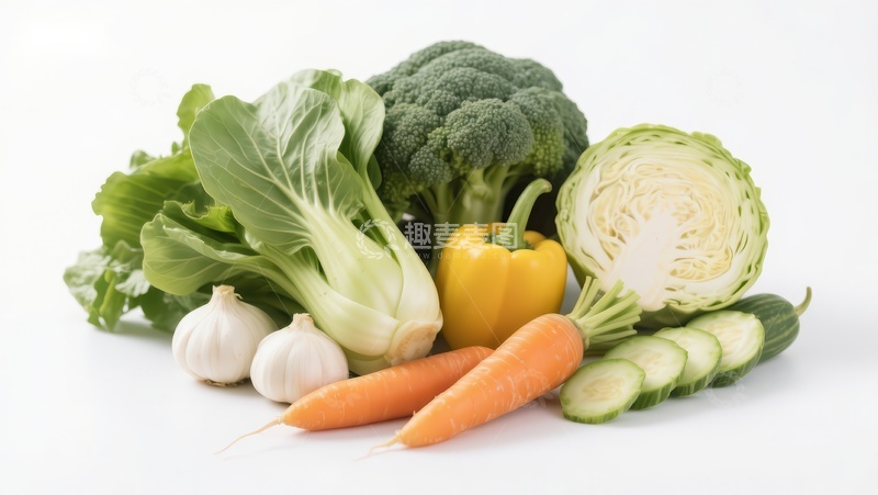 高清大图下载【趣麦麦图】新鲜蔬菜组合展示