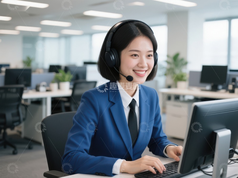 客服人员在办公室工作