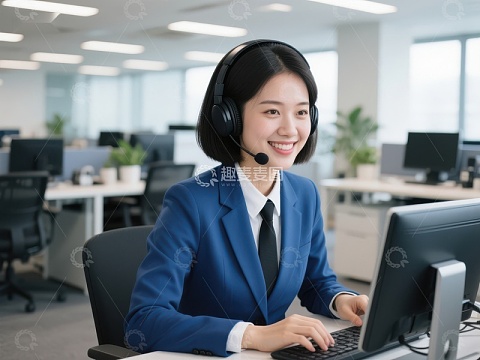 客服人员在办公室工作