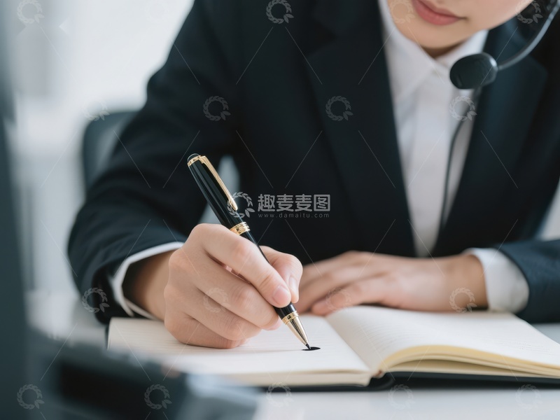 高清大图下载【趣麦麦图】客服人员记录笔记