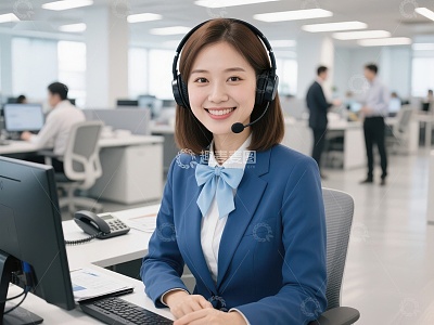 客服人员在办公室工作