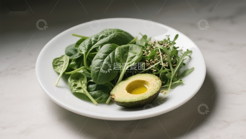 高清大图下载【趣麦麦图】新鲜沙拉配牛油果