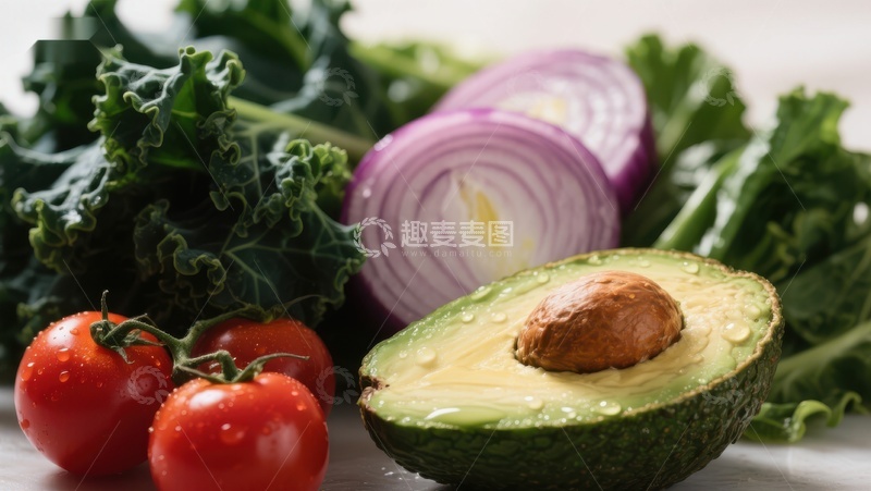 高清大图下载【趣麦麦图】新鲜蔬菜与牛油果的组合