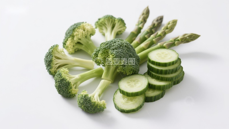 高清大图下载【趣麦麦图】新鲜绿色蔬菜组合