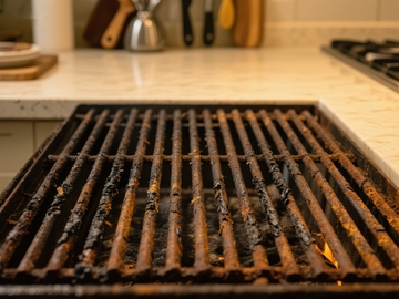 厨房中的老旧烤架