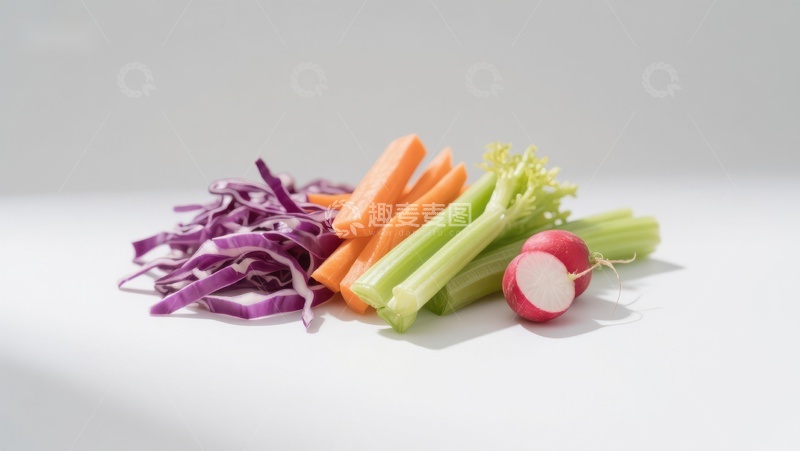 高清大图下载【趣麦麦图】新鲜蔬菜切片组合