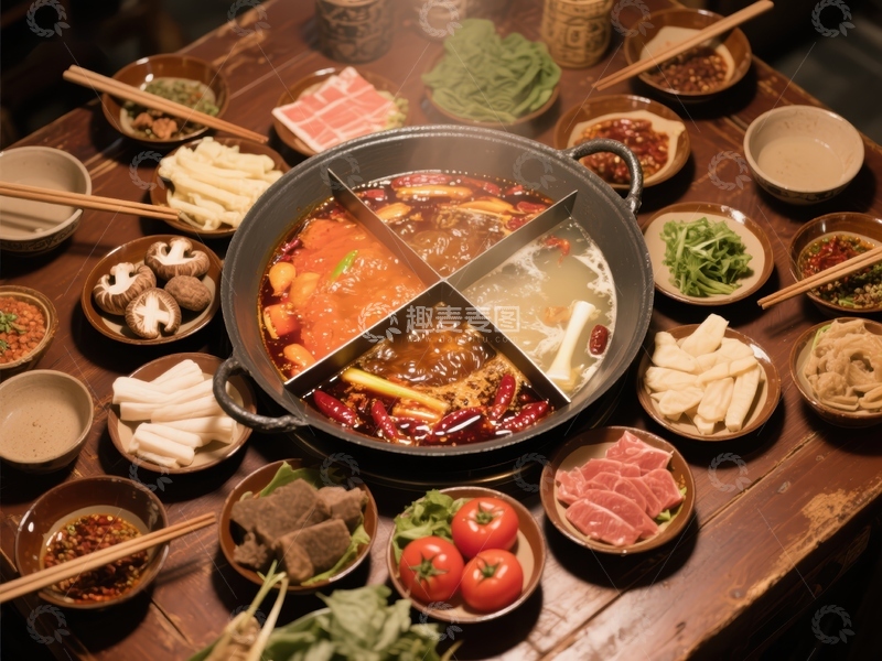 火锅盛宴：多样食材与美味汤底