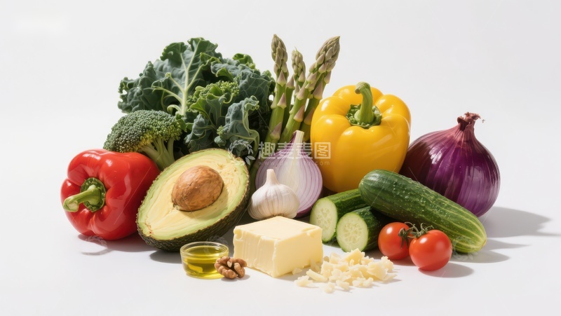 高清大图下载【趣麦麦图】新鲜蔬菜与健康食材组合