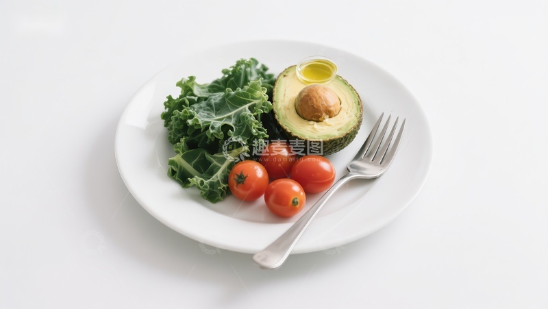高清大图下载【趣麦麦图】新鲜蔬菜与牛油果的健康搭配