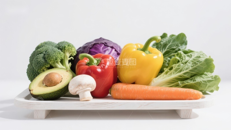 高清大图下载【趣麦麦图】新鲜蔬菜组合展示