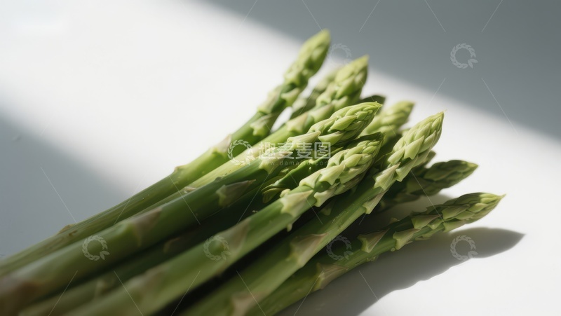 高清大图下载【趣麦麦图】新鲜绿色芦笋特写