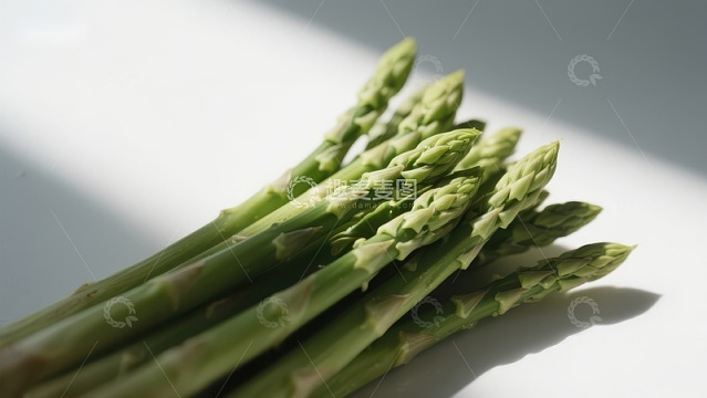 新鲜绿色芦笋特写